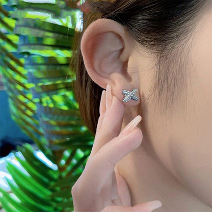 [Mystic]JEUX DE SILVER DIAMOND EARRINGS