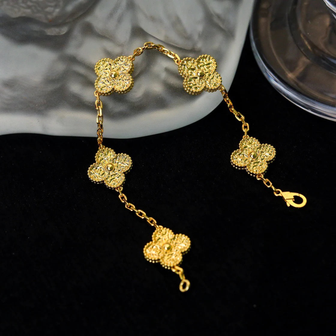 [Mystic]CLOVER 5 MOTIFS BRONZING BRACELET