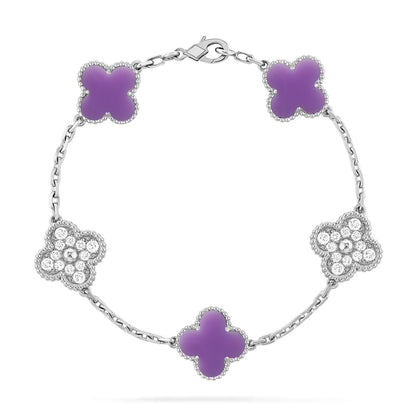 [Mystic]CLOVER 5 MOTIF LIGHT PURPLE BRACELET COLLECTION