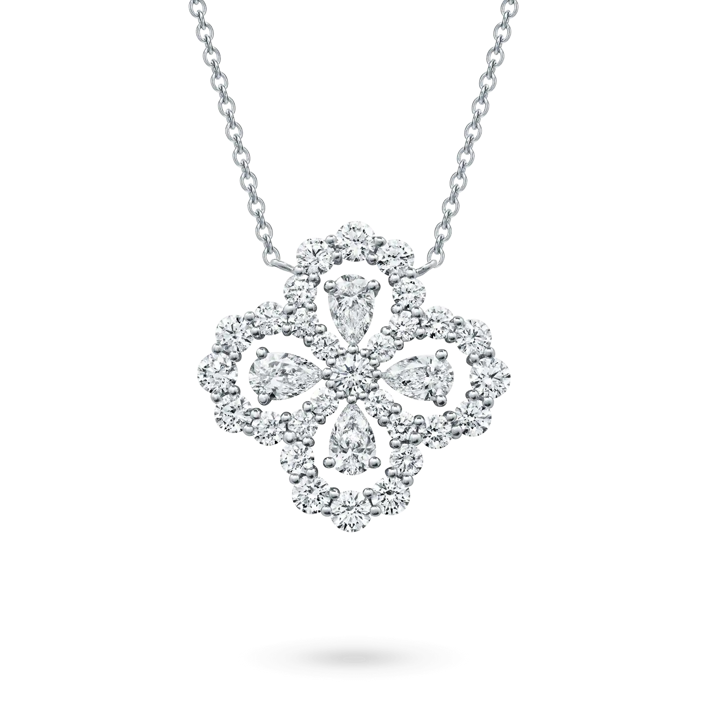 [Mystic]LOOP NECKLACE FULL MOTIF DIAMOND 16MM MULTIPLE COLORS