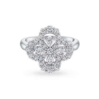 [Mystic]LOOP RING FULL MOTIF DIAMOND 16MM SILVE