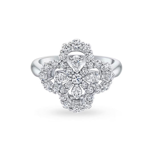 [Mystic]LOOP RING FULL MOTIF DIAMOND 16MM SILVE