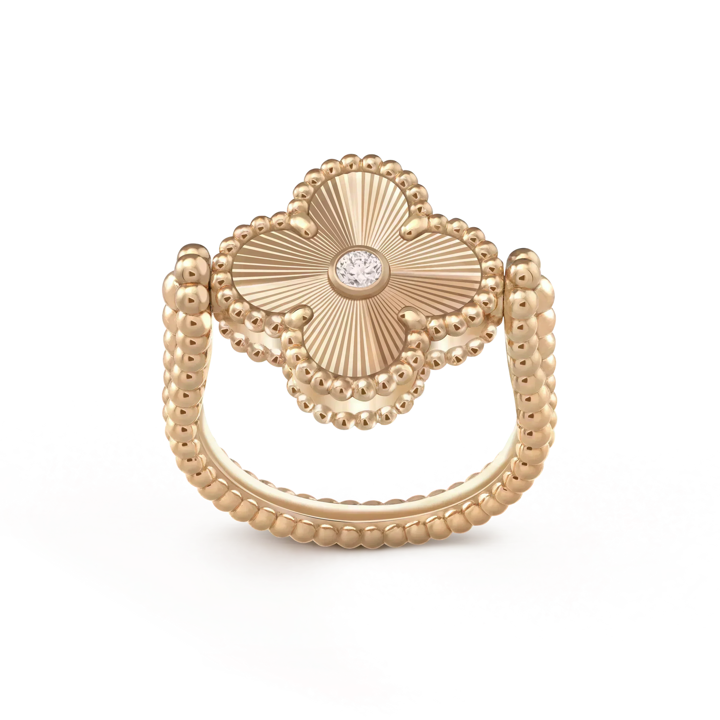 [Mystic]CLOVER RIVERSIBLE ROSE GOLD RING
