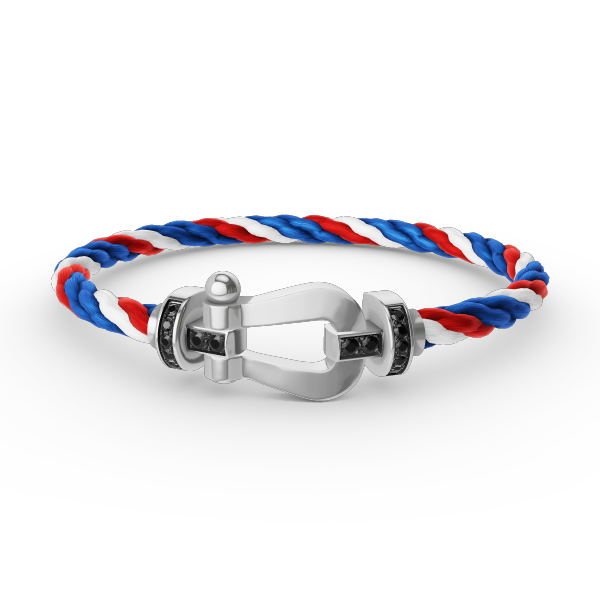 [Mystic]FORCE LARGE HORSESHOE BLACK DIAMOND BRACELET SILVER