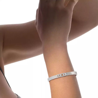 [Mystic ]Move Noa Ciselé half pavé bangle