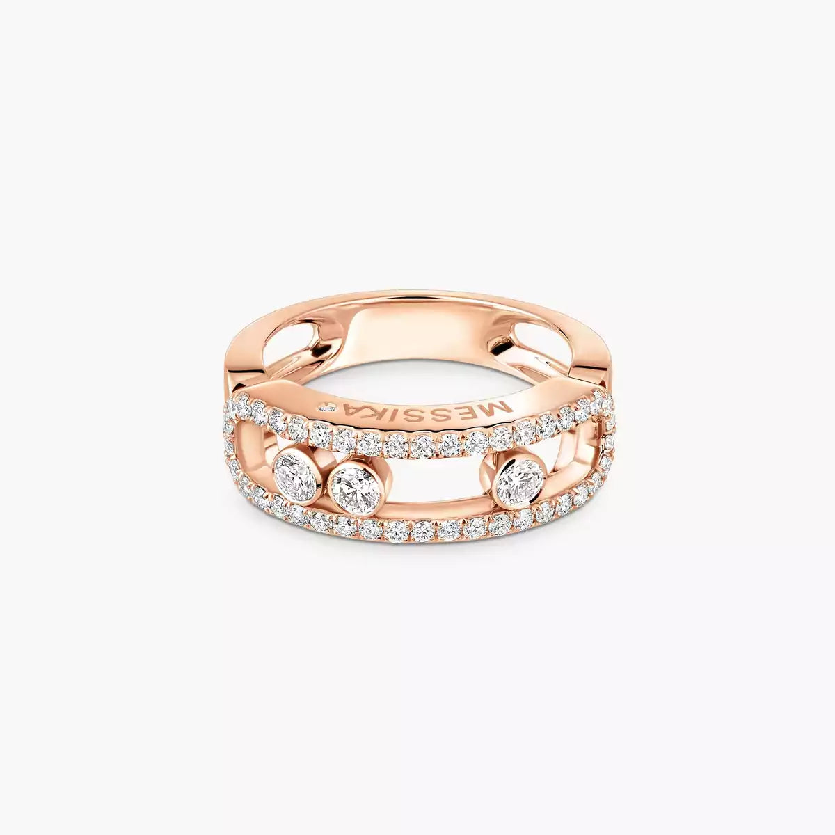 [Mystic ] Move Gold Diamond Pave_ Ring