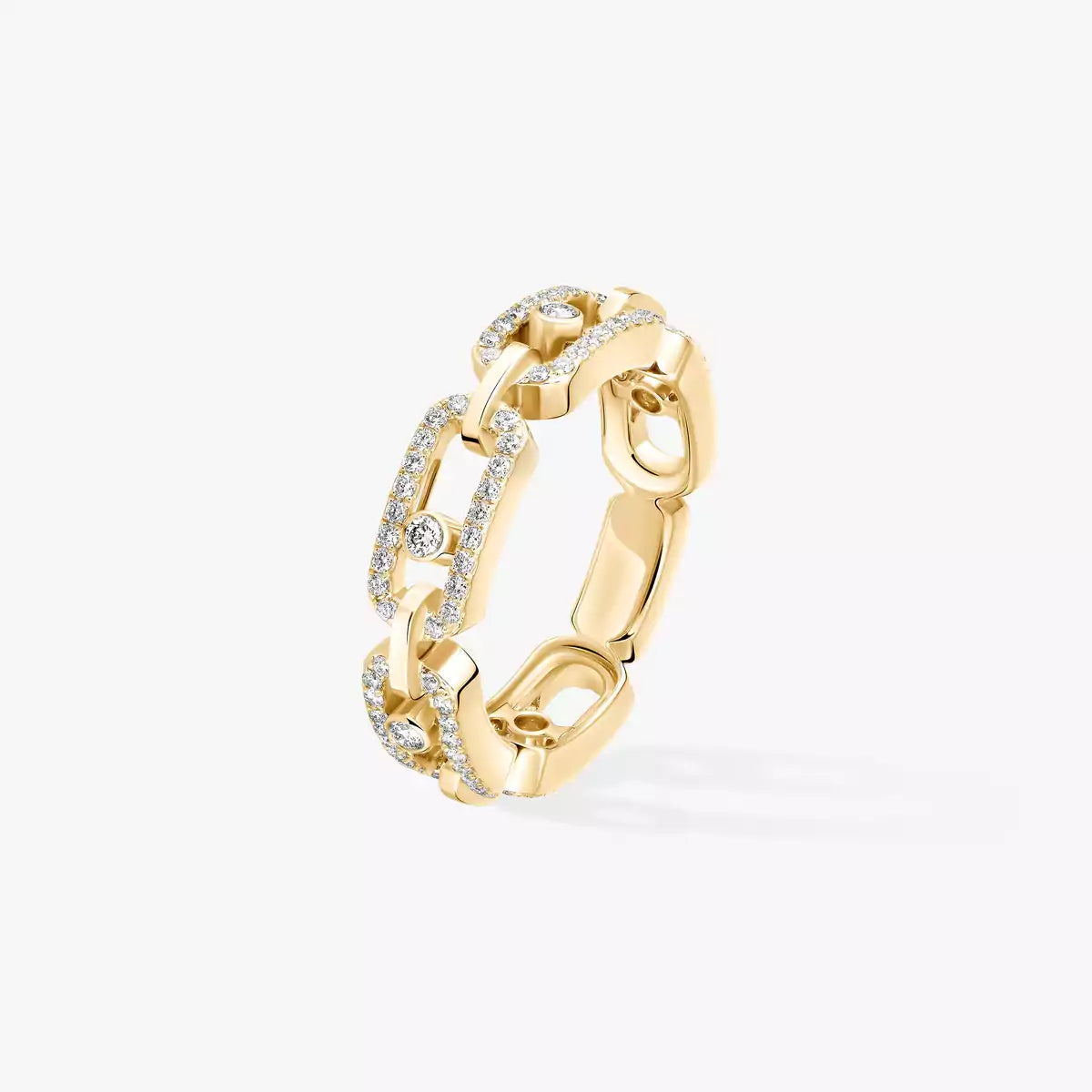 [Mystic ]Move Link Pave_-Set Diamond Ring in Gold
