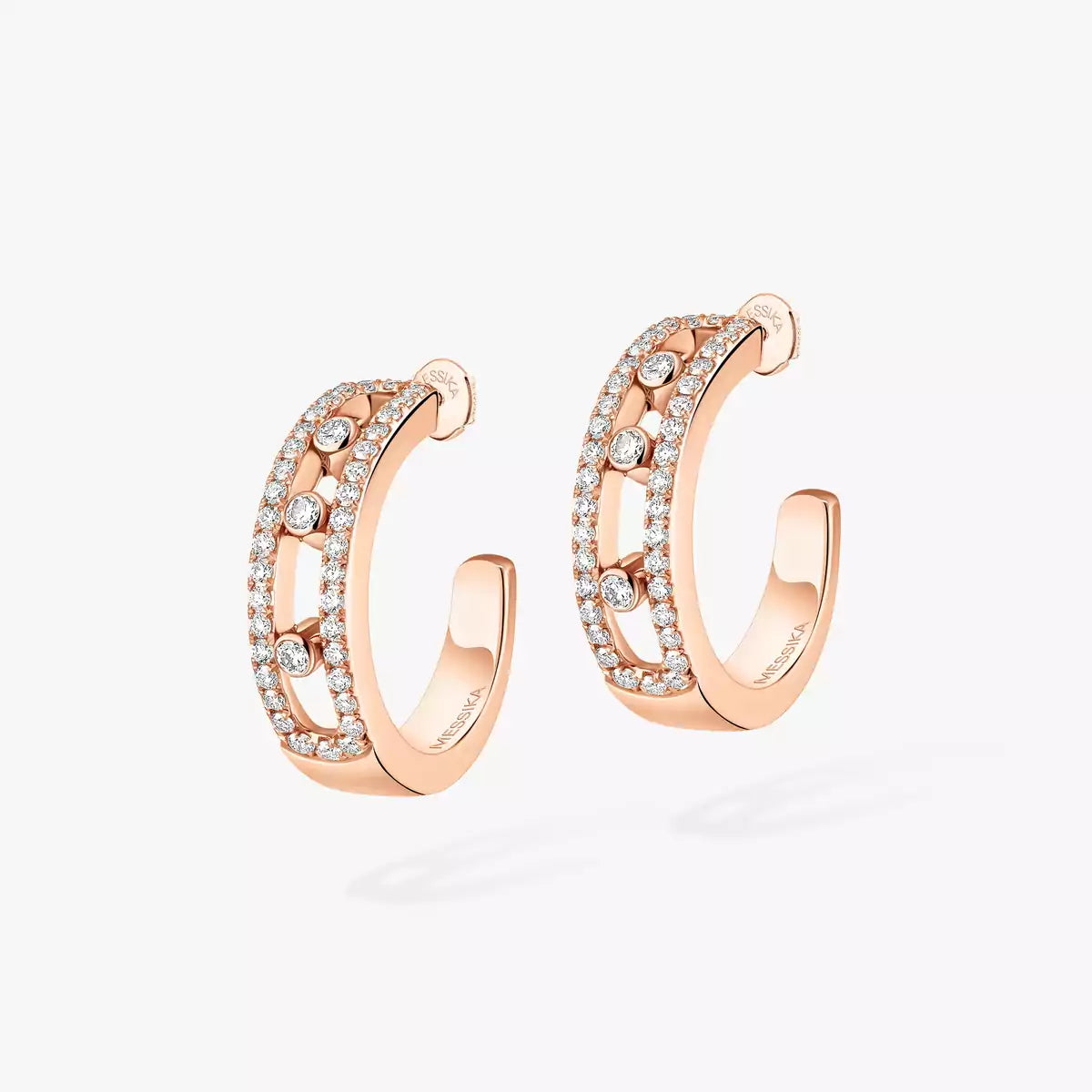 [Mystic ]Diamond Pave_ Hoop Earrings Move