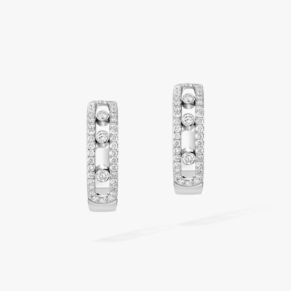 [Mystic ]Diamond Pave_ Hoop Earrings Move