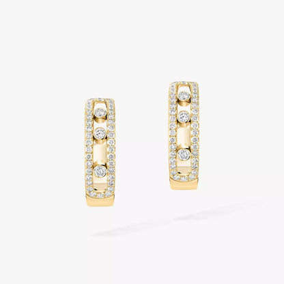 [Mystic ]Diamond Pave_ Hoop Earrings Move