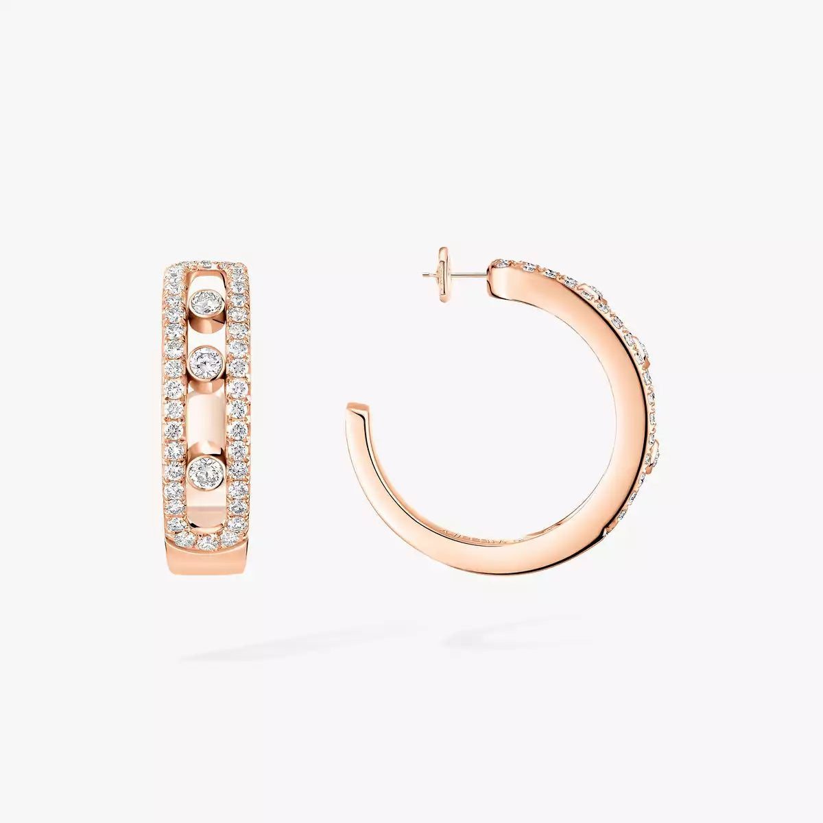 [Mystic ]Diamond Pave_ Hoop Earrings Move