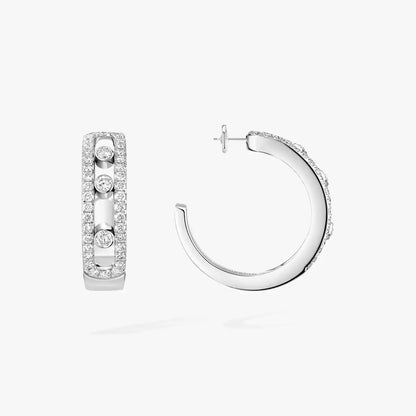 [Mystic ]Diamond Pave_ Hoop Earrings Move
