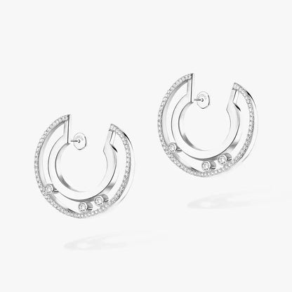 [Mystic ]Move Romane Small Diamond Hoop Earrings