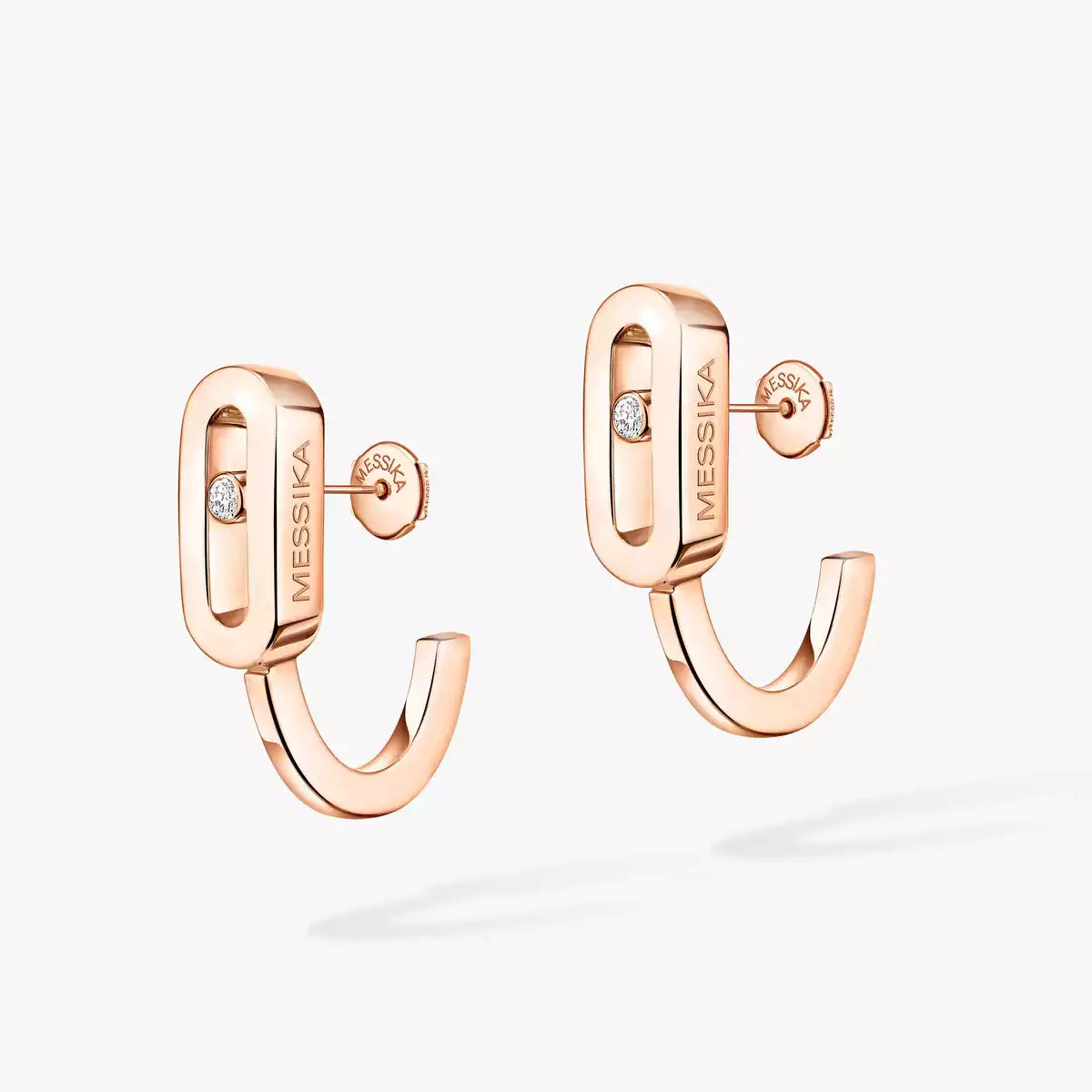 [Mystic ]Diamond Mini Hoop Earrings Move Classique