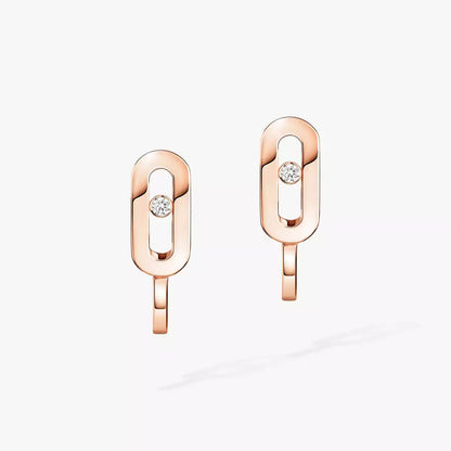 [Mystic ]Diamond Mini Hoop Earrings Move Classique