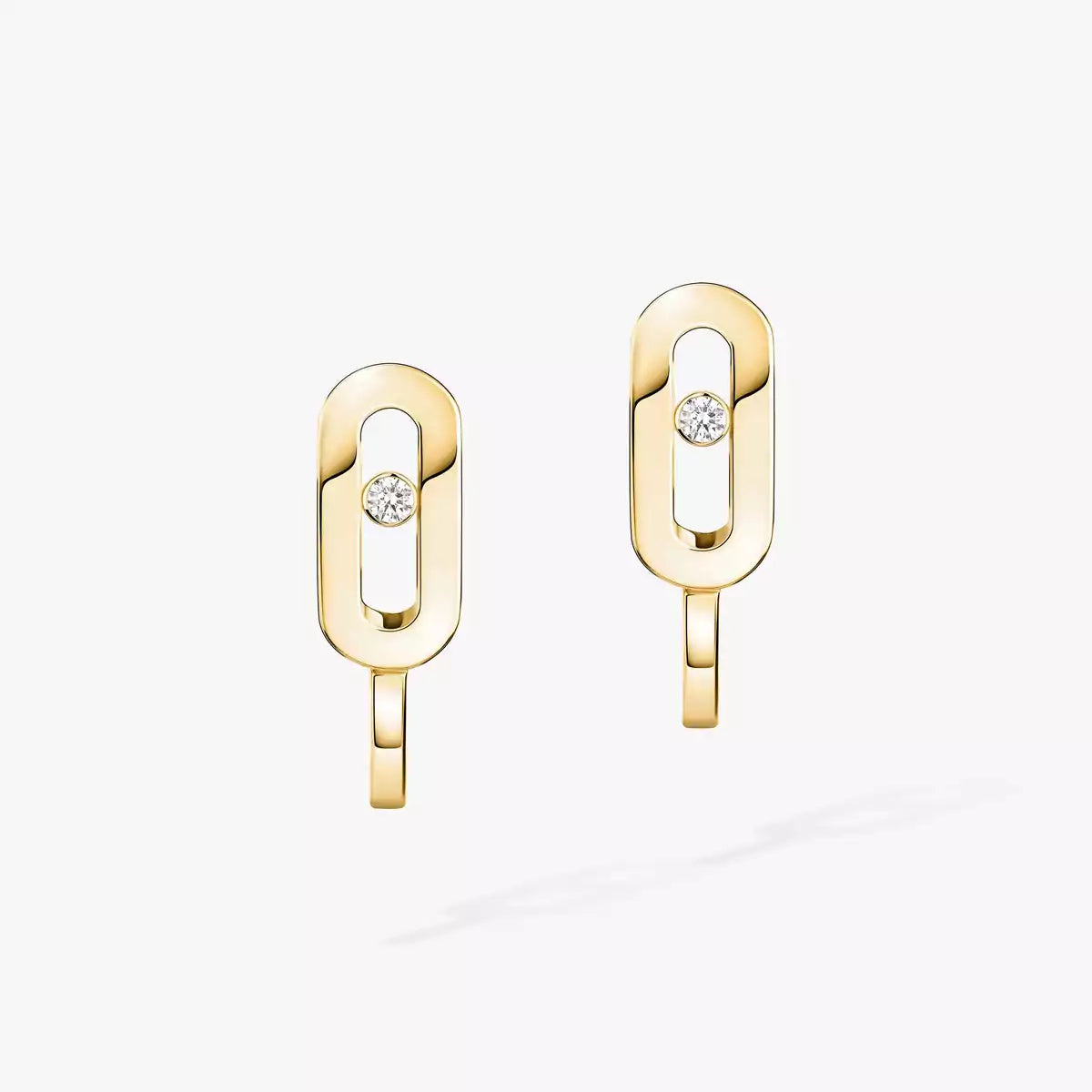 [Mystic ]Diamond Mini Hoop Earrings Move Classique