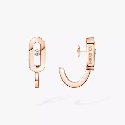 [Mystic ]Diamond Mini Hoop Earrings Move Classique