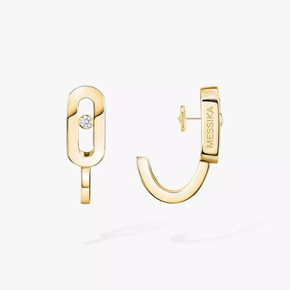 [Mystic ]Diamond Mini Hoop Earrings Move Classique