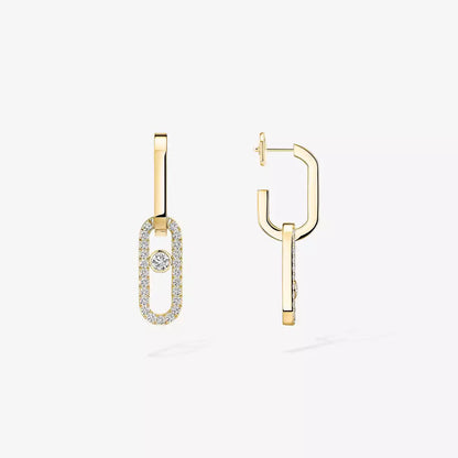 [Mystic ]Move Link Diamond Earrings