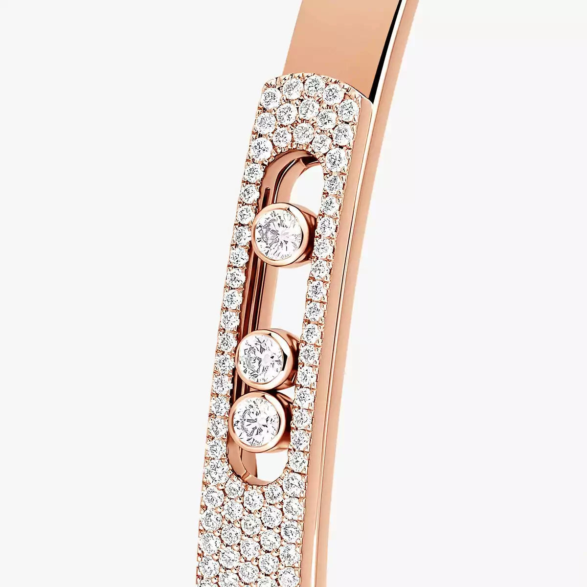 [Mystic ]Move Noa Rose Gold Pavé Diamond Bangle Bracelet