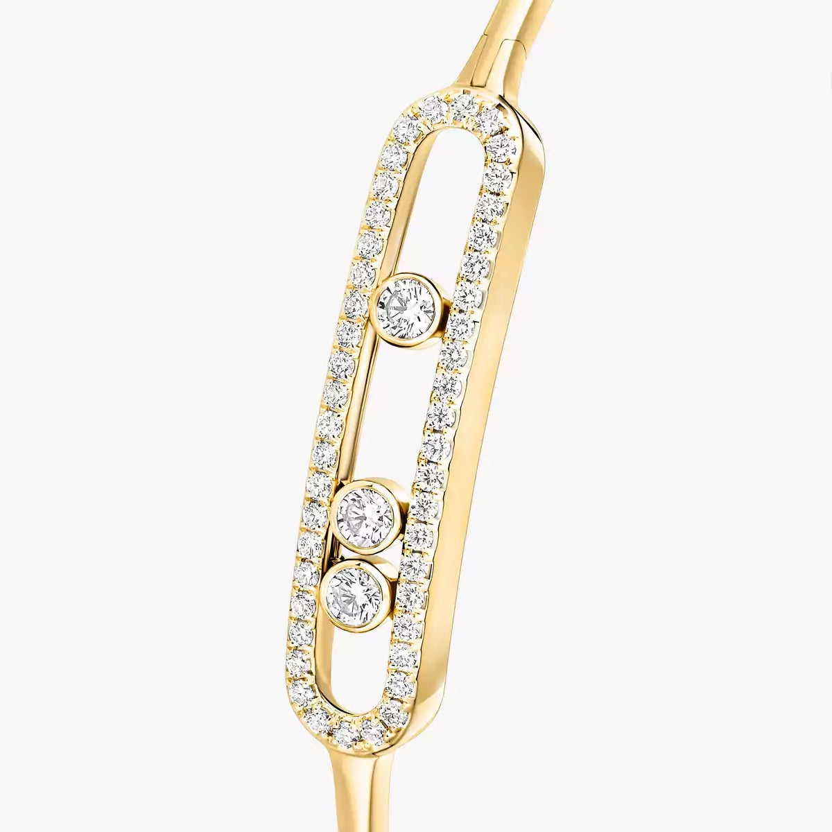 [Mystic ]Move Pavé Diamond Bangle Bracelet M