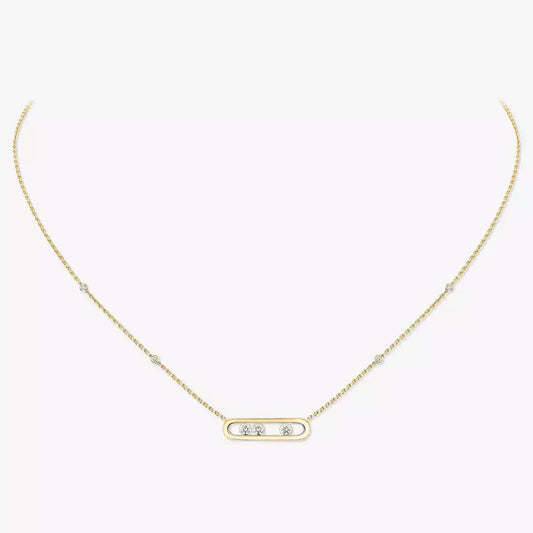 [Mystic ] Baby Move Gold Diamond Necklace