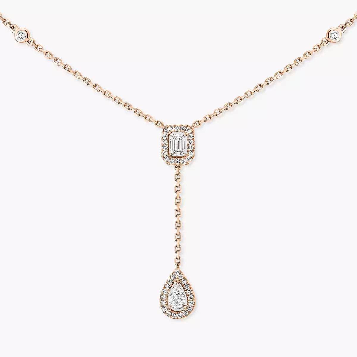 [Mystic ]Gold Diamond Tie Necklace