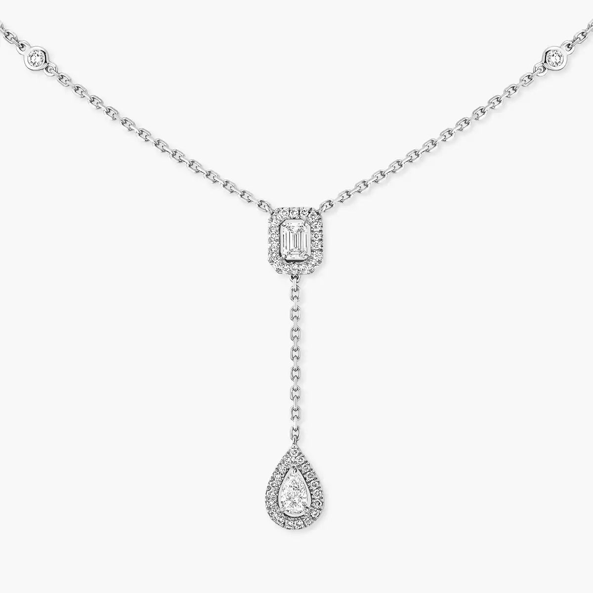 [Mystic ]Gold Diamond Tie Necklace