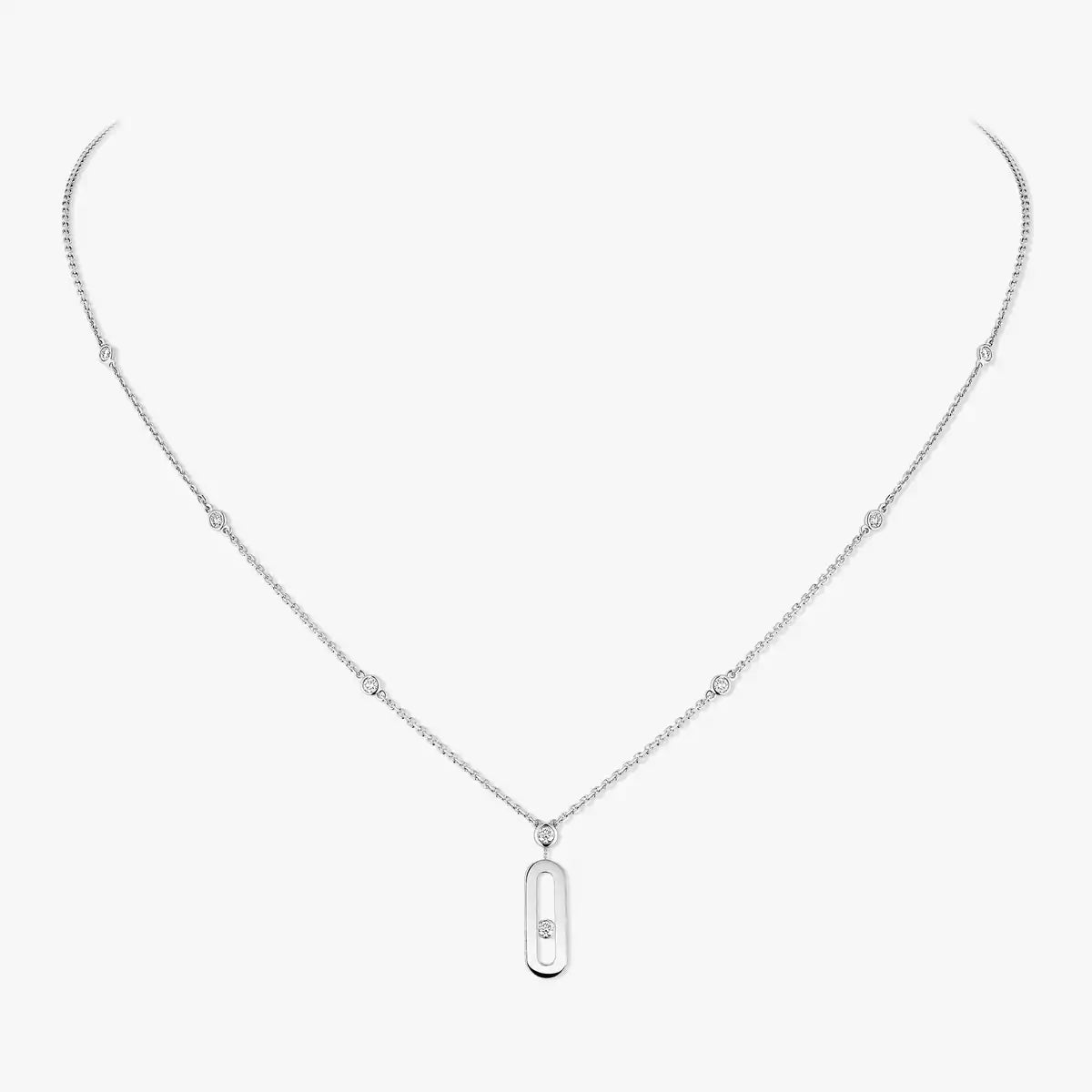 [Mystic ] Move Uno Gold Diamond Long Necklace