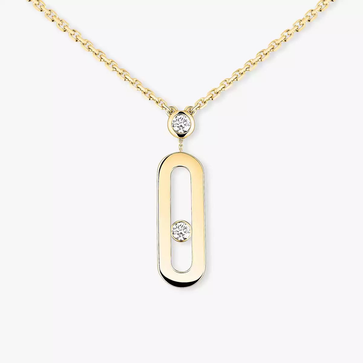 [Mystic ] Move Uno Gold Diamond Long Necklace