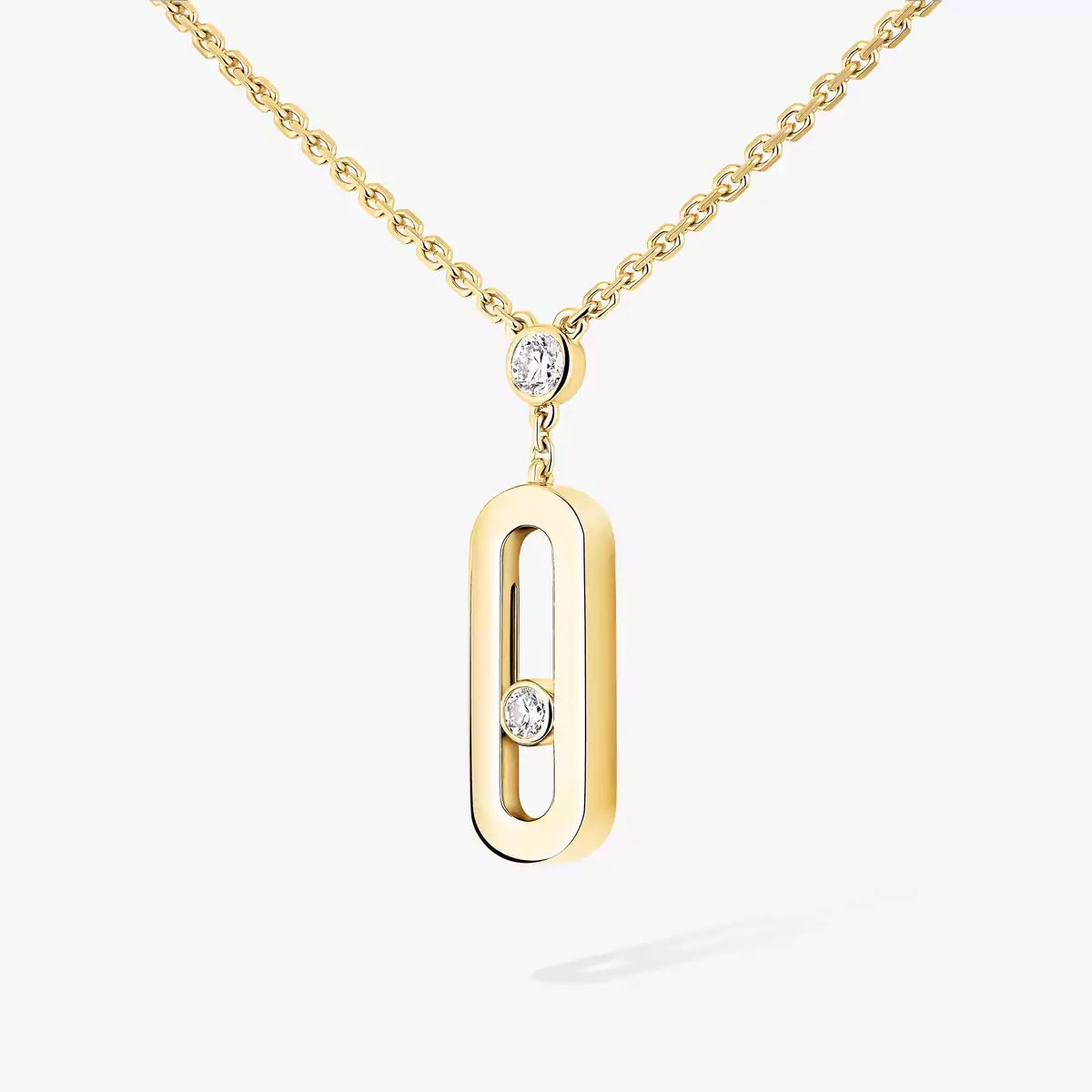 [Mystic ] Move Uno Gold Diamond Long Necklace