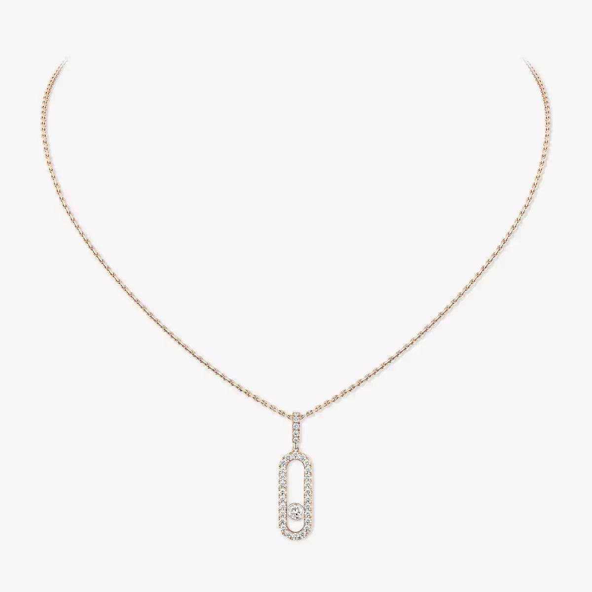 [Mystic ]Move Uno Diamond Necklace in Rose Gold
