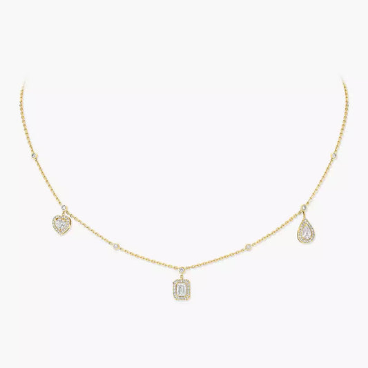 [Mystic ]My Twin Diamond Necklace in Silver