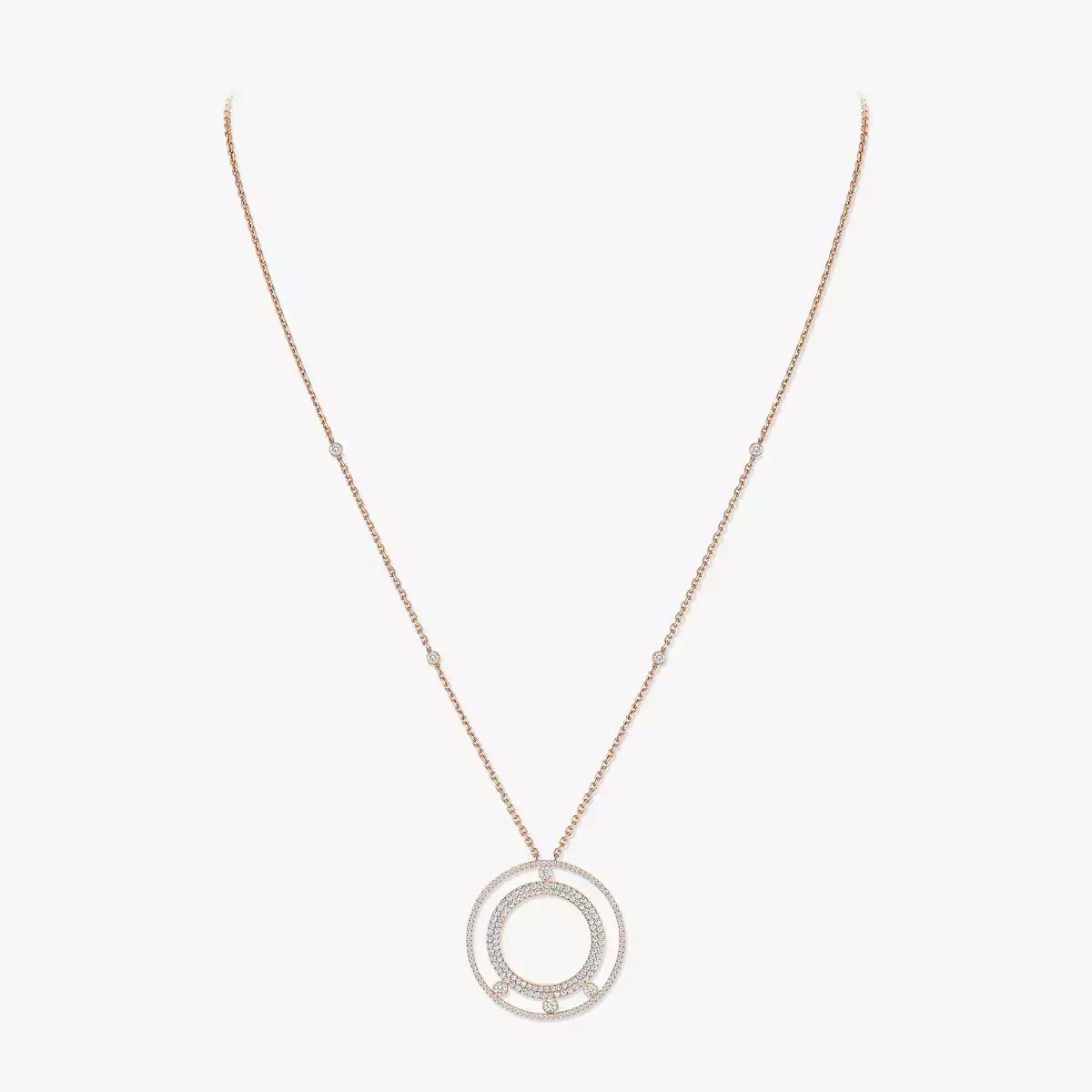 [Mystic ]Move Romane Long Pave_-Set Diamond Necklace