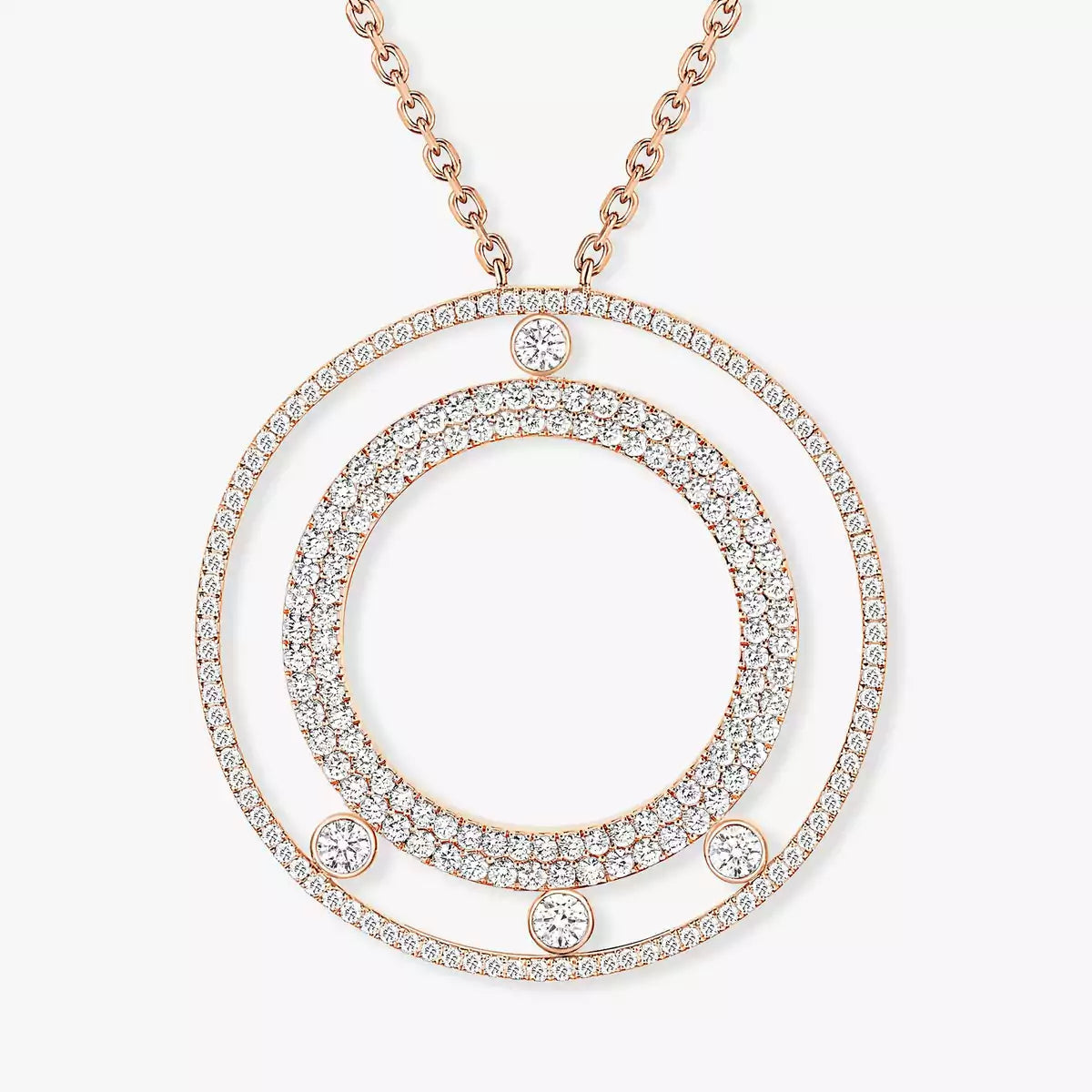 [Mystic ]Move Romane Long Pave_-Set Diamond Necklace
