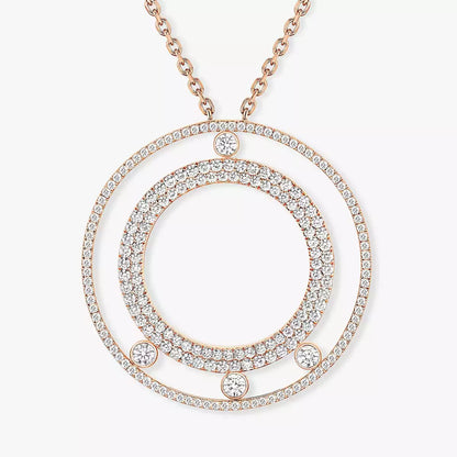 [Mystic ]Move Romane Long Pave_-Set Diamond Necklace