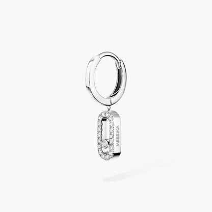 [Mystic ]Move Uno Single Diamond Hoop Earring