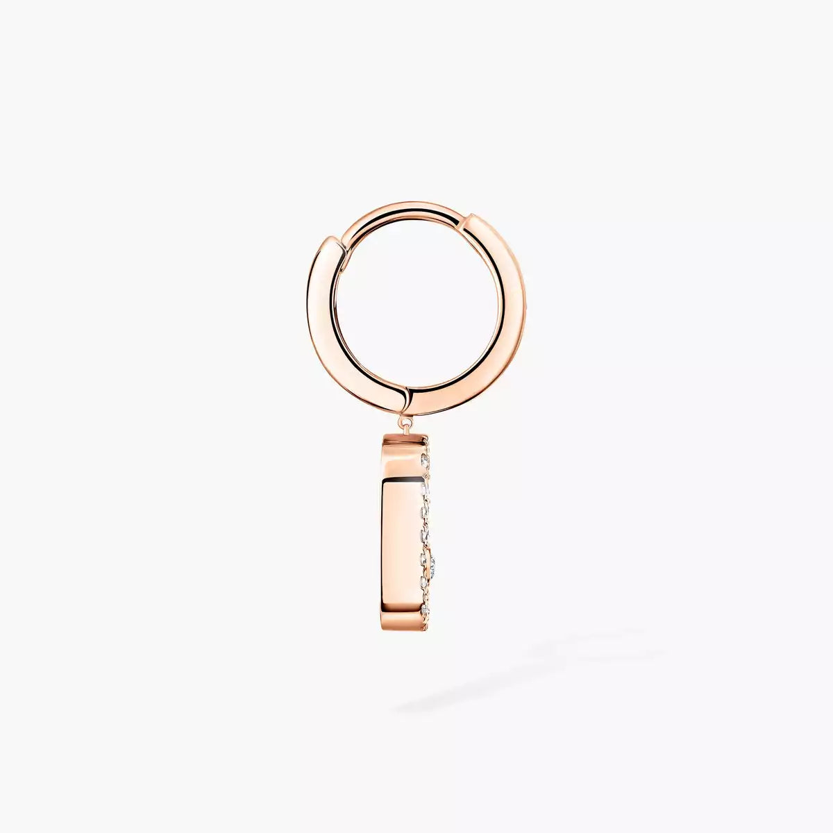 [Mystic ]Move Uno Single Diamond Hoop Earring