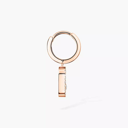 [Mystic ]Move Uno Single Diamond Hoop Earring