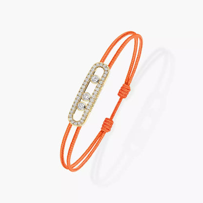 [Mystic ]MK Care(s) pink cord pavé bracelet