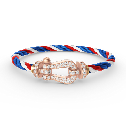[Mystic]FORCE LARGE HORSESHOE FULL DIAMOND BRACELET ROSE GOLD