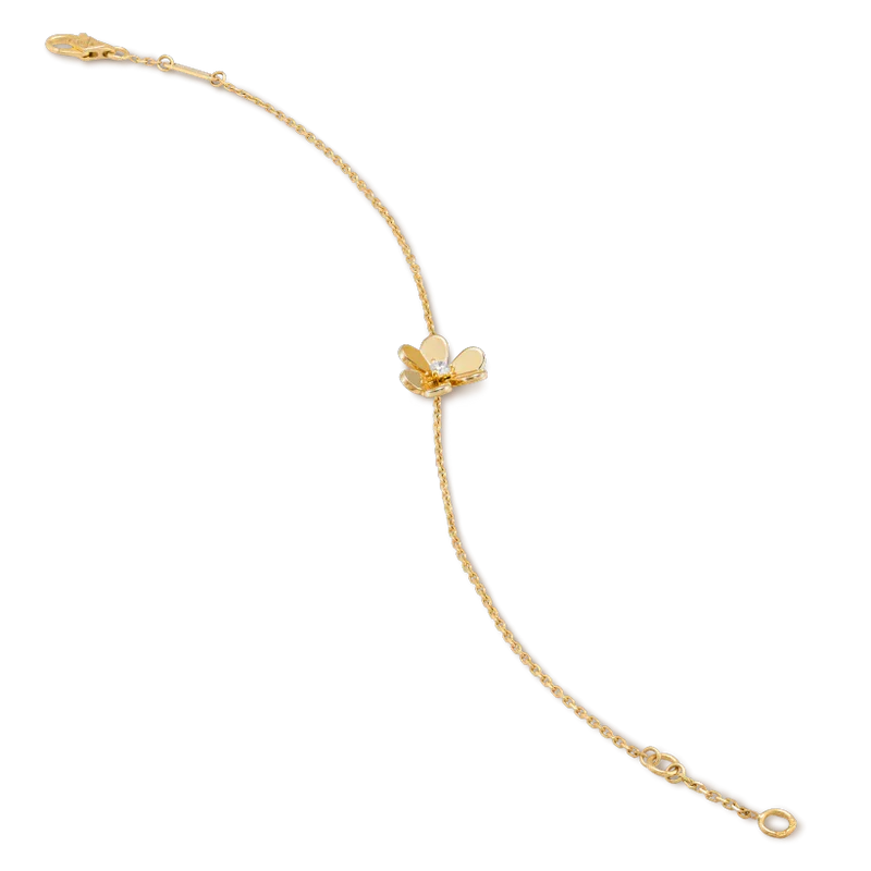 [Mystic]FRIVOLE GOLD FLOWER PINK MALACHITE BRACELET