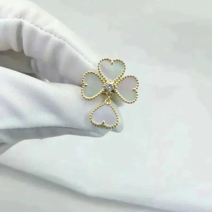 [Mystic]SWEET CLOVER WHITE MOP RING