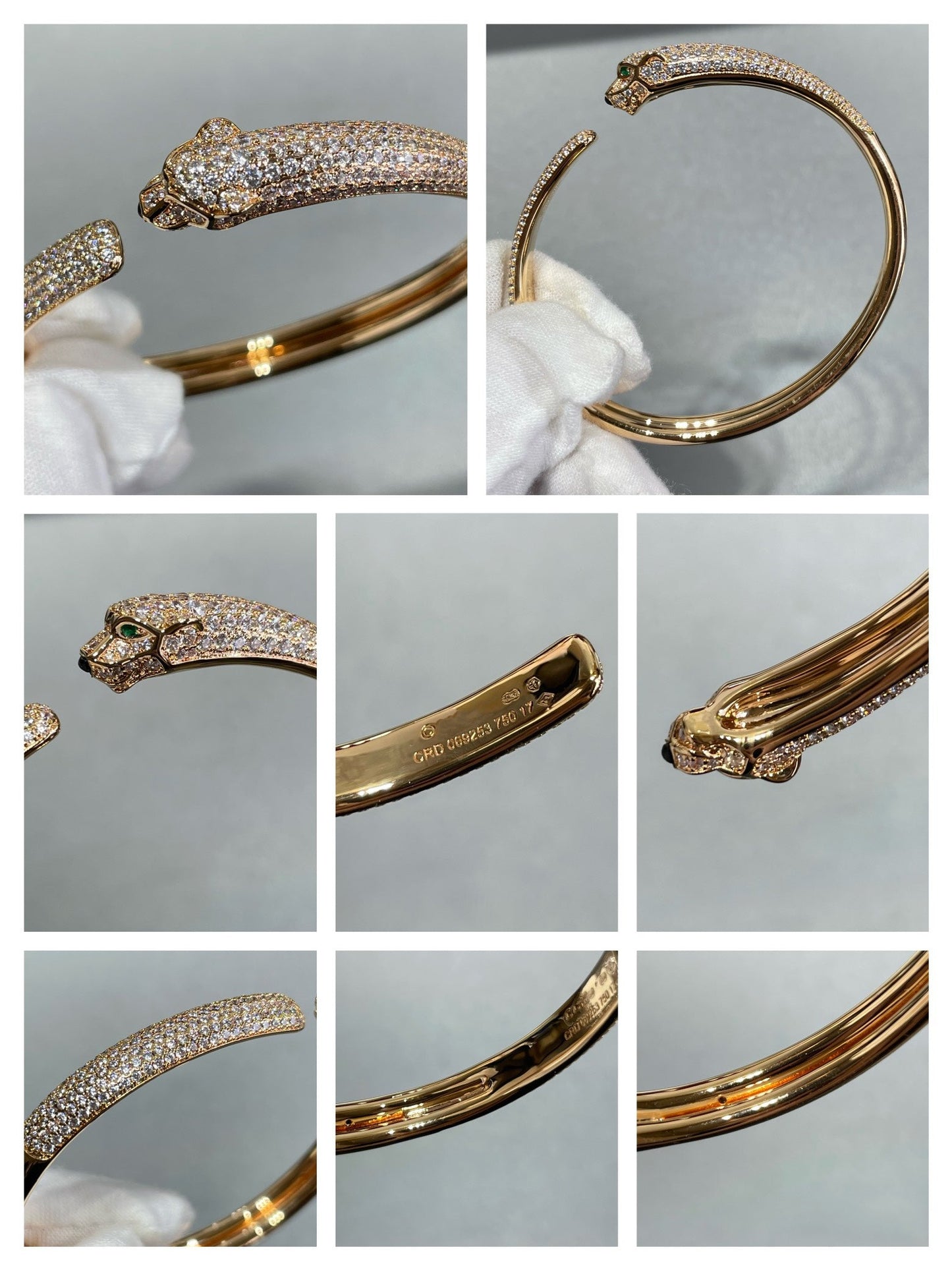 [Mystic]PANTHERE FULL DIAMOND OPEN BRACELET