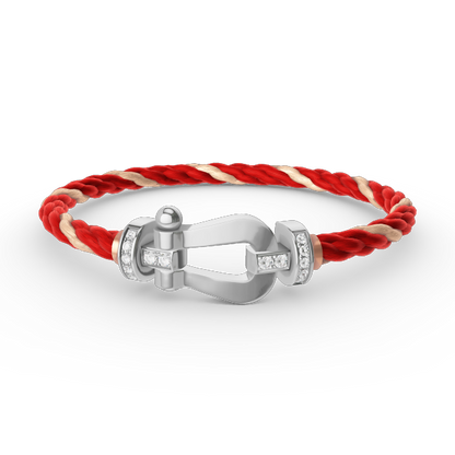 [Mystic]FORCE LARGE HORSESHOE HALF DIAMOND BRACELET SILVER