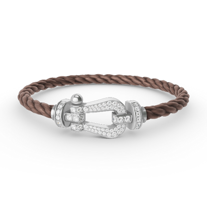 [Mystic]FORCE LARGE HORSESHOE FULL DIAMOND BRACELET SILVER